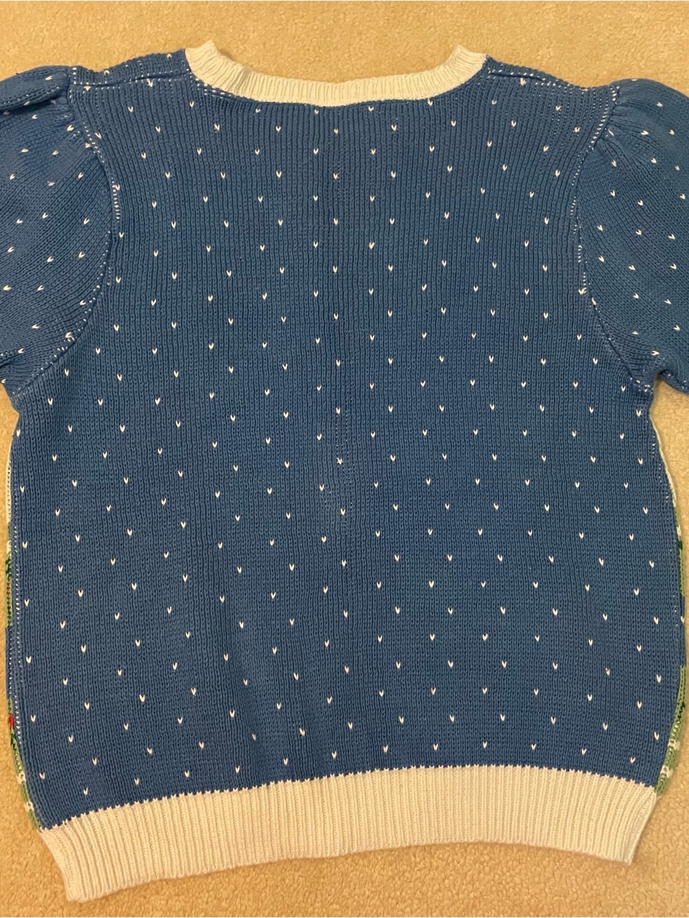 Vintage 1980s sweater Loft Country Goose Landscape Puff sleeve sweater medium - Picture 6 of 8
